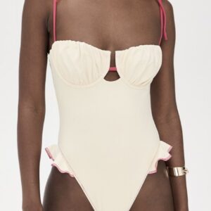 Penelope - วันพีซสีครีม ดีเทลผูกโบว์น่ารัก สไตล์วินเทจ